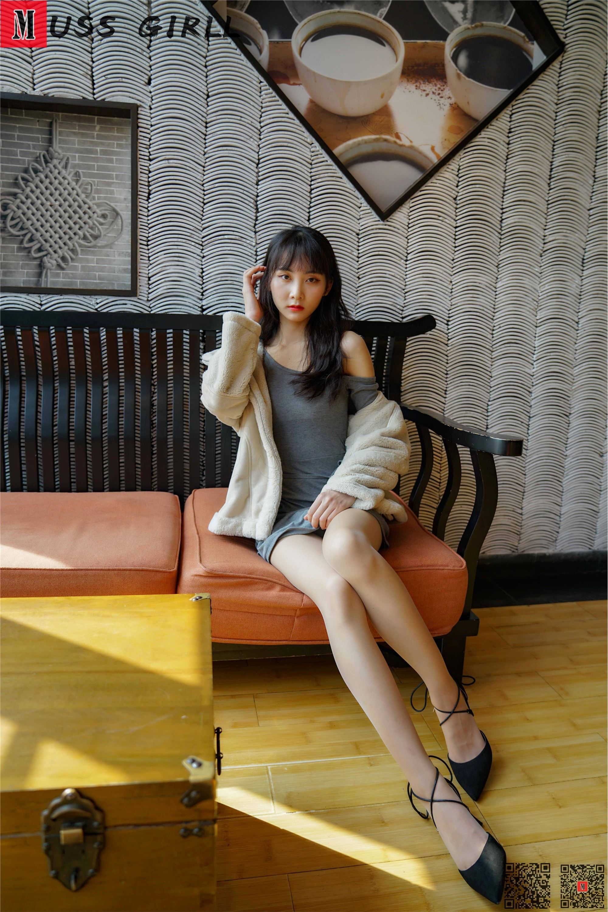 MussGirl慕丝女郎  NO.156 灰色包臀裙